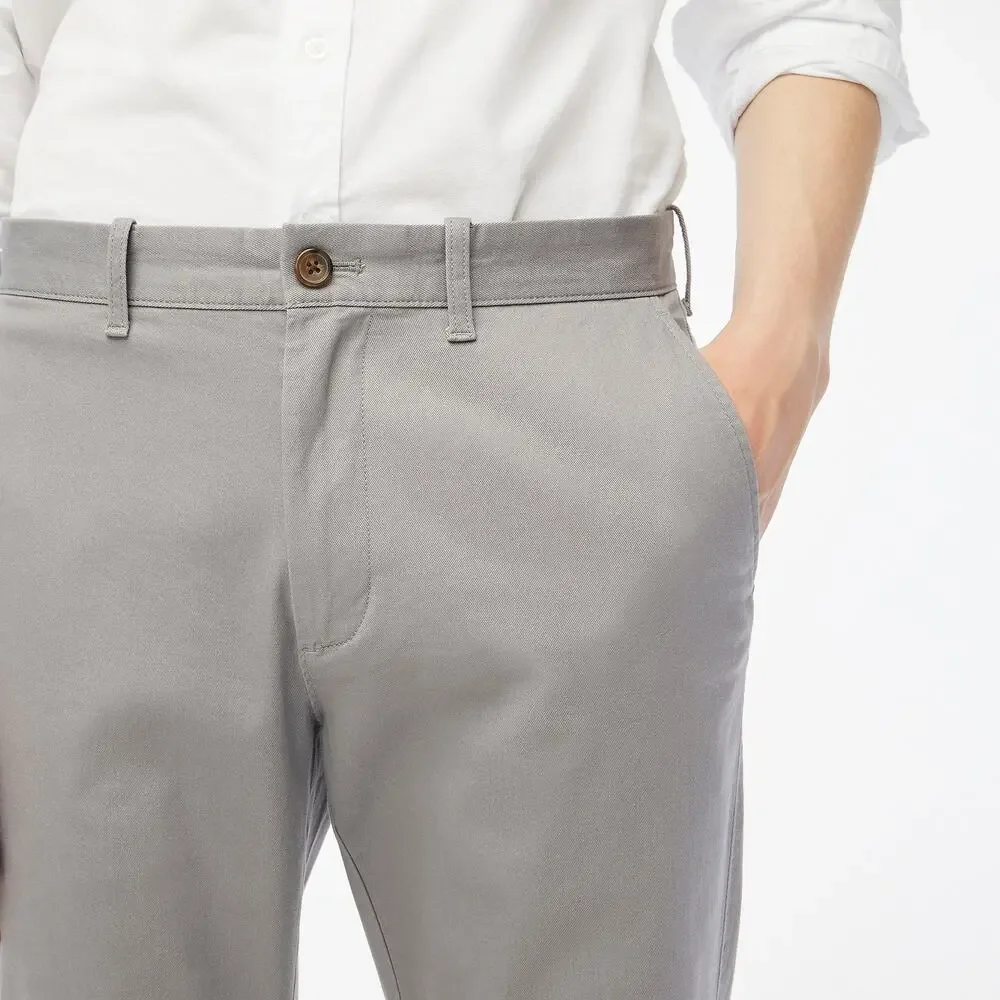 NWT J. Crew Men's Straight-Fit Flex Chino Pant Flat Front Slate Gray Size 36x32